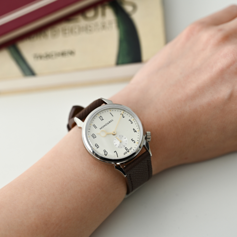MONOGRIIS Replacement Belt Saffiano Leather Strap Genuine Leather 18mm Dark Brown