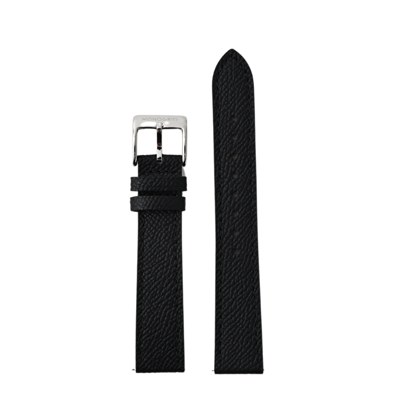MONOGRIIS Replacement Belt Saffiano Leather Strap Genuine Leather 18mm Black