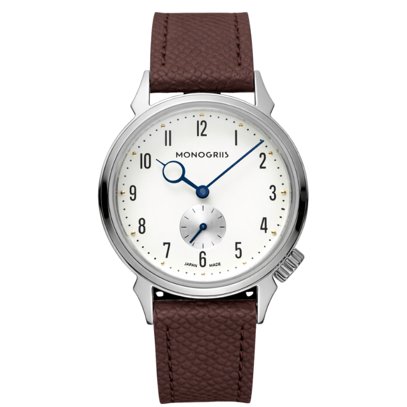 【Now Available for Pre-Order / Shipping Scheduled for Late June】 RESTA R50-001 Automatic Small Seconds Watch – 36mm Ivory Dial, Blue Hands, High-Domed Sapphire Crystal